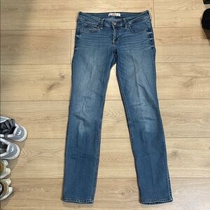 Hollister Women's Blue Straight Leg Jeans